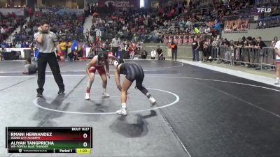 95 lbs Quarterfinal - Aliyah Tangpricha, WR-Topeka Blue Thunder vs Rmani Hernandez, Dodge City Academy