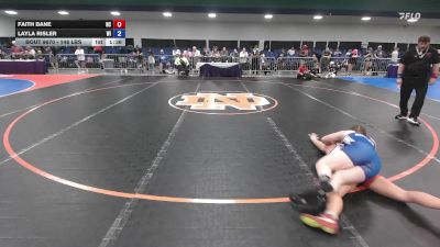 148 lbs Consi Of 8 #2 - Faith Bane, NC vs Layla Risler, WI