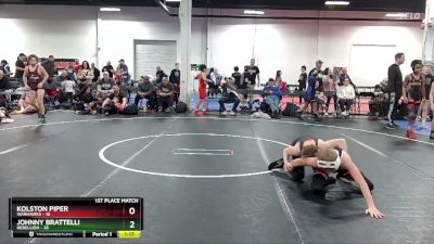 92 lbs Placement (4 Team) - Kolston Piper, Warhawks vs Johnny Brattelli, Rebellion