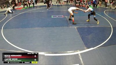 78 lbs Cons. Round 5 - Carter Wood, Iron Co Wrestling Academy vs Royce Hernandez, WESTLAKE