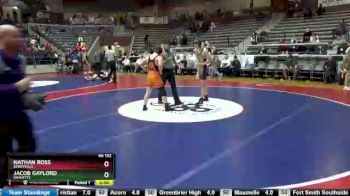 4A 152 lbs Cons. Round 2 - Nathan Ross, Berryville vs Jacob Gaylord, Gravette