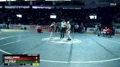 Girls 100 lbs Cons. Round 1 - Aubrey Morris, Camas (Girls) vs Mya Robles, Peninsula (Girls)