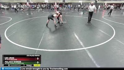 112 lbs 5th Place Match - Malakai Barker, Victory School Of Wrestling vs Leo Jirak, DC Elite Wrestling