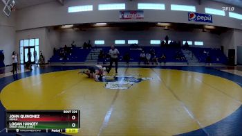 157 lbs Quarterfinal - John Quinonez, Menlo vs Logan Hancey, Embry-Riddle (Ariz.)