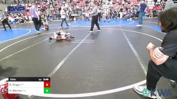 52 lbs Semifinal - Braylyn Grigg, Tulsa Blue T Panthers vs Hendrix Blevins, Vinita Kids Wrestling