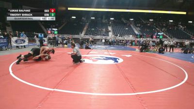 4A-215 lbs Quarterfinal - Timothy Shrack, Kelly Walsh vs Lukas Balfanz, Campbell County