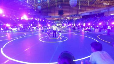 54 lbs Consi Of 8 #1 - Cain Yellowhair, Rez Kids vs Amani Luna, La Gente WC