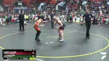 95 lbs Cons. Round 2 - Jimmy Leland, Saranac Youth WC vs Jj Kuncaitis, Byron Center