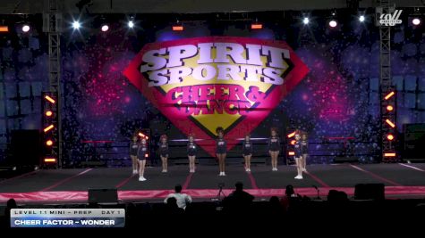 Cheer Factor - WONDER [2025 L1.1 Mini - PREP Day 1] 2025 Spirit Sports Worcester Nationals