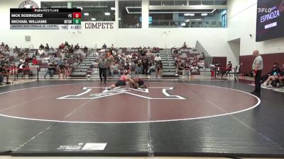 149 lbs Quarterfinals (8 Team) - Nick Rodriguez, Palomar College (RED) vs Michael Williams, Mt. SAC (White)