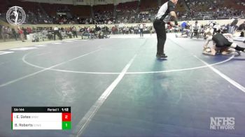 5A-144 lbs Semifinal - Ezra Gates, GROVE vs Brock Roberts, COWETA