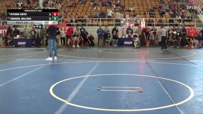 53 lbs Champ. Round 1 - Denzel Billing, Sidney Youth Wrestling Club vs Ryder Getz, Bloom Carroll