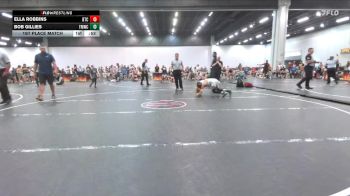 80 lbs 1st Place Match - Bob Gillies, Thunder Mountain Wrestling Clu vs Ella Robbins, Bison Takedown Club