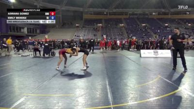 110 lbs 2nd Wrestleback (16 Team) - Adriana Gomez, Colorado Mesa University vs Emily Mendez, William Jewell College