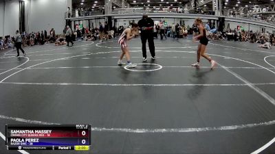 100 lbs Semis (4 Team) - Samantha Massey, Crown City Queens Red vs Paola Perez, RaZor GWC