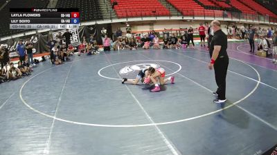 65 lbs Layla Flowers, Colorado 14U Girls vs Lily Soito, California 14U Girls