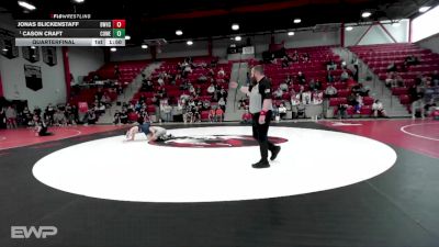 120 lbs Quarterfinal - Cason Craft, COWETA vs Jonas Blickenstaff, Bentonville West High School