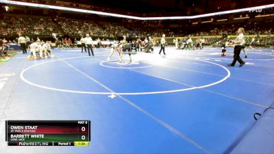 150 Class 1 lbs Quarterfinal - Owen Staat, St. Pius X (Festus) vs Barrett White, Lone Jack