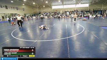 51-54 lbs Round 1 - Adeline Sharp, Uintah Utes vs Makai Opheikens, Fremont Wrestling Club