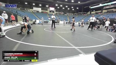 76 lbs Round 4 (10 Team) - Channing Bowman, Prodigy NDT vs Emery Zeller, Black Fox Academy