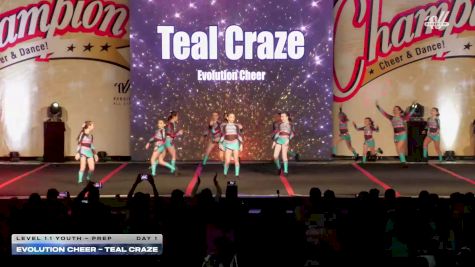 Evolution Cheer Teal - Craze [2025 L1.1 Youth - PREP Day 1] 2025 Champion Cheer and Dance Grand Nationals