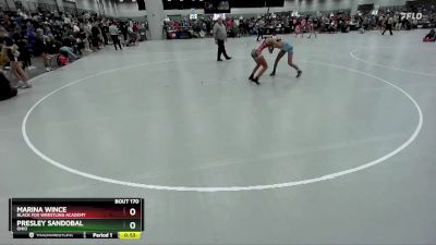 100 lbs Cons. Round 4 - Marina Wince, Black Fox Wrestling Academy vs Presley Sandobal, Ohio