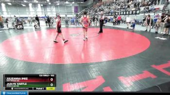 102 lbs Quarterfinal - Jazlyn Hartle, Steelclaw WC vs Julieanna Imke, Mat Demon WC