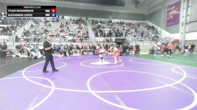 65 kg Cons. Rd Of 16 - Tyler Richardson, The Factory Wrestling Club vs Alexandra Lopez, Menlo Wrestling Club