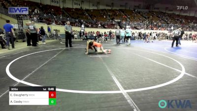 90 lbs Consi Of 16 #2 - Elijah Daugherty, Broken Arrow Wrestling Club vs Augustus Cosby, Pawhuska Elks Takedown