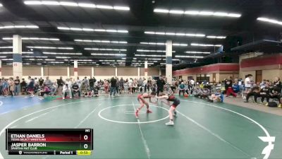 100 lbs Cons. Round 2 - Ethan Daniels, Texas Select Wrestling vs Jasper Barron, Spartan Mat Club