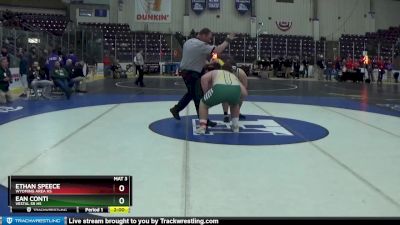 285 lbs Champ. Round 2 - Ean Conti, Vestal Sr HS vs Ethan Speece, Wyoming Area Hs