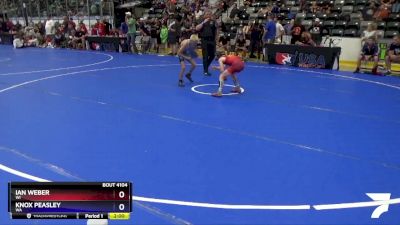 67 lbs Quarterfinal - Ian Weber, WI vs Knox Peasley, WA