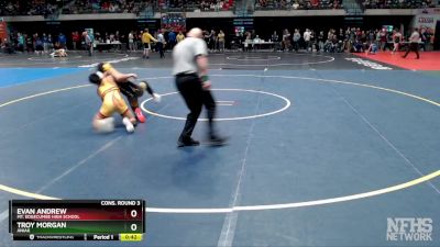 119 lbs Cons. Round 3 - Evan Andrew, Mt. Edgecumbe High School vs Troy Morgan, Aniak