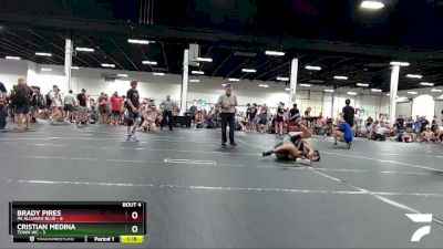 120 lbs Round 2 (6 Team) - Cristian Medina, Town WC vs Brady Pires, PA Alliance Blue