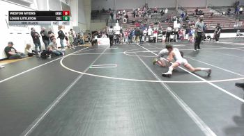 64 lbs 3rd Place - Weston Myers, Keystone Kids Wrestling Club vs Louis Littleton, Collinsville Cardinal Youth Wrestling