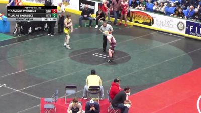 157 lbs Round Of 64 - Dominic Stephens, Curwensville vs Lucas Skerbetz, Bethel Park