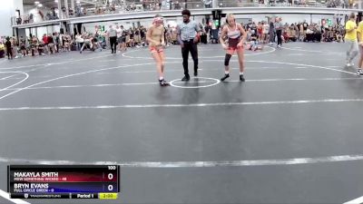 100 lbs Round 1 (8 Team) - Makayla Smith, MGW Something Wicked vs Bryn Evans, Full Circle Green