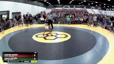 80 lbs Placement Matches (8 Team) - Carter Marsh, Legacy National vs Shion Holmes, Team Missouri