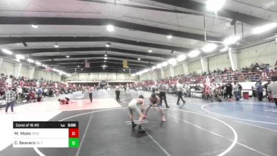 126 lbs Consi Of 16 #2 - Manuel Maes, Taos Jr Wrestling vs Cooper Beavers, No Team