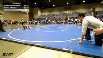 50 lbs Quarterfinal - Christopher Mcgrew, Greenwood Wrestling Academy vs Joshua Shurman, Rogue Warrior Wrestling