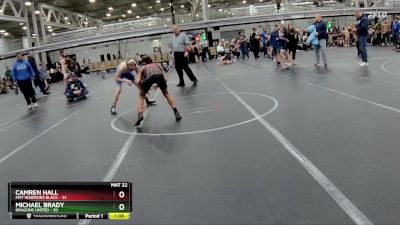 120 lbs Placement (4 Team) - Michael Brady, Dragons United vs Camren Hall, Mat Warriors Black