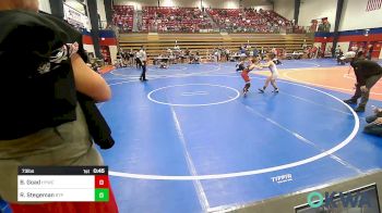 73 lbs Semifinal - Braden Goad, Hilldale Youth Wrestling Club vs Robert Stegeman, Tulsa Blue T Panthers