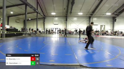 75 lbs Rr Rnd 1 - Drew Downey, Morris Fitness Wrestling Club - (B) vs Matthew Hanrahan, Level Up Wrestling Center - (B)
