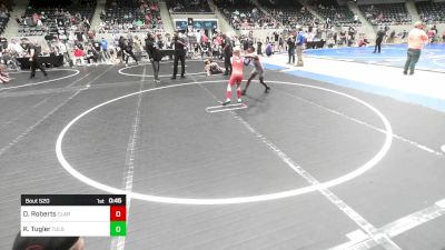 75 lbs Consi Of 4 - Dylan Roberts, Claremore Wrestling Club vs KIng Tugler, Tulsa North Mabee Stampede