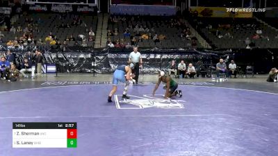 141 lbs Consolation - Zach Sherman, North Carolina vs Shakur Laney, Ohio