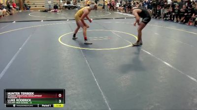 171 lbs Round 5: 12:00pm Sat. - Luke Roderick, Colony High School vs Hunter Terbeek, Student Wrestling Development Program