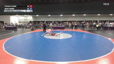 148 lbs Round Of 32 - Sophia Flores, CO vs Riley Paden, NC