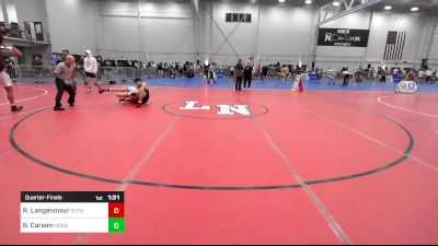 140A lbs Quarterfinal - Ryan Langenmayr, Ruthless Wrestling Club vs Brody Carson, Monster Garage