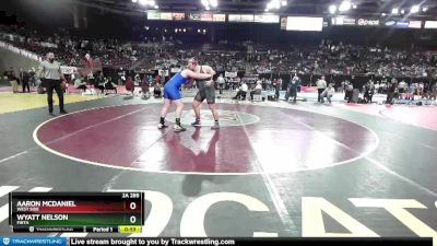 2A 285 lbs Semifinal - Wyatt Nelson, Firth vs Aaron McDaniel, West Side