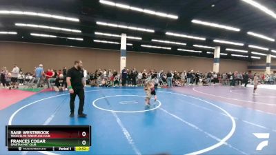 41-45 lbs Round 3 - Frances Cogar, Spartan Mat Club vs Sage Westbrook, Texas Elite Wrestling Club